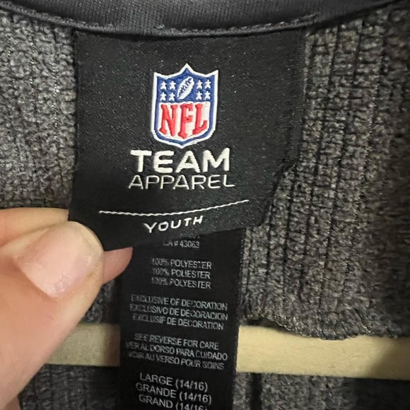 Carolina Panthers NFL Youth Quarter Zip up Sweatshirt size Large (14/16) - Picture 3 of 6